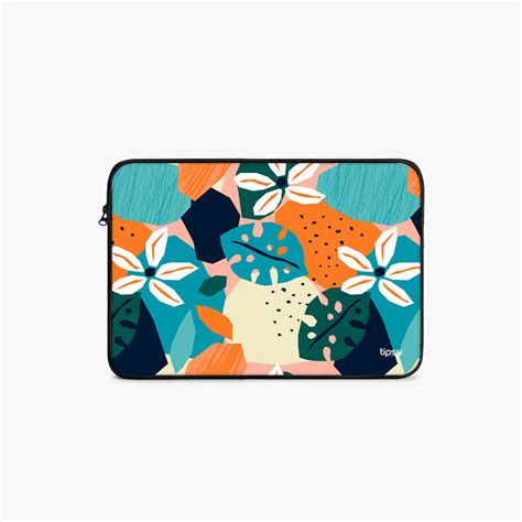 "FLOWER THEME ABSTRACT" Laptop Sleeves: Bold Modern Design for Every S