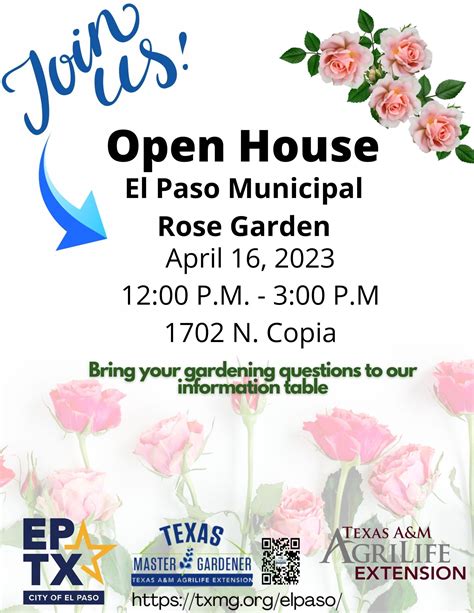 Open House - El Paso Municipal Rose Garden - El Paso County Master ...