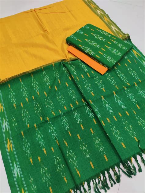 Pochampally Pure Cotton Ikat 3 pc Salwar Suit - Leheriya.com