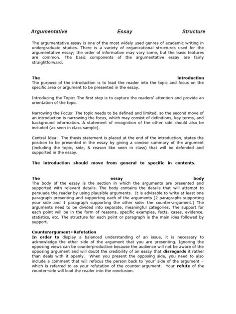 Argumentative Writing Structure 的图像结果