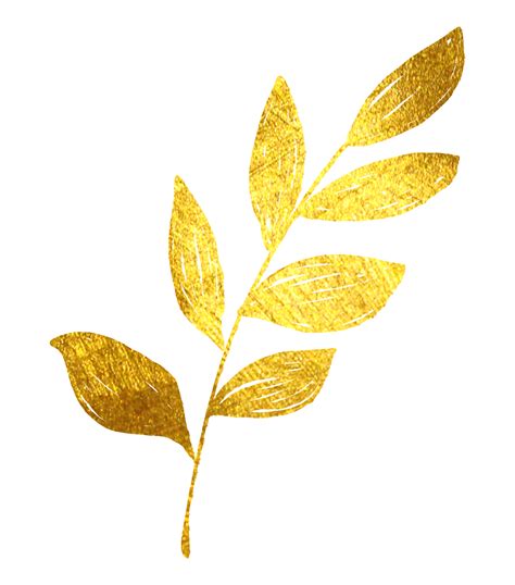 Gold leaf glitter metallic 10336335 PNG