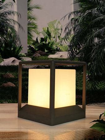 Buy Square Charcoal Black Finish Outdoor Gate Post Lamp Light For Home ...