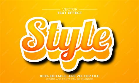 Premium Vector | Vector editable style 3d text effect typography template
