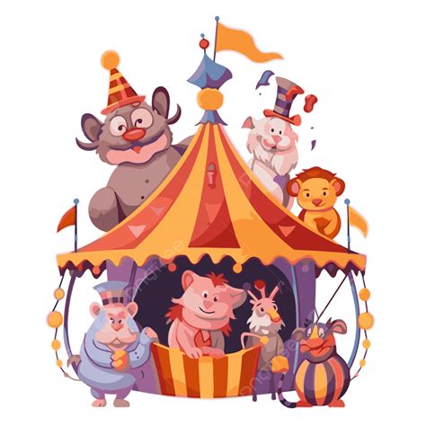 Clipart De Animales De Circo Circus Characters And Animals Vector