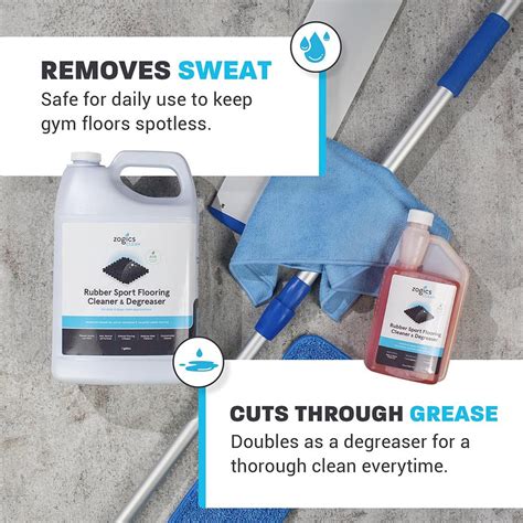 Zogics Rubber Floor Cleaner | Floor Cleaner & Degreaser for Gyms