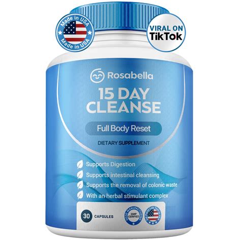 Buy Rosabella15 Day Cleanse – Full Body Detox & Colon Cleanse for Men ...
