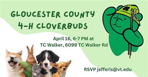 Gloucester 4-H Cloverbud meeting, 6099 T. C Walker Road, Gloucester, VA ...