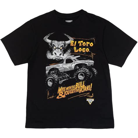 Monster Jam Grave Digger Logo Adult T-Shirt - El Toro Loco Truck ...