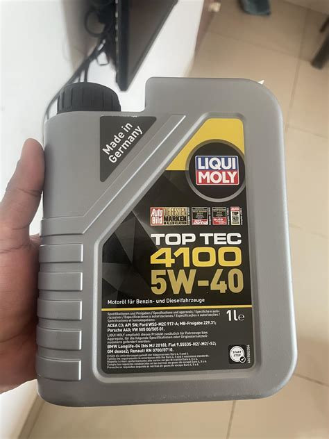 Liqui Moly 2329 5W40 Top Tec 4100 Motor Oil, 1 L, Compatible with Car ...