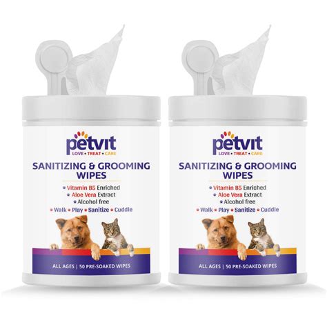 Petvit Cleansing & Grooming Wipes for Dog and Cat Enriched with – PETVITIN