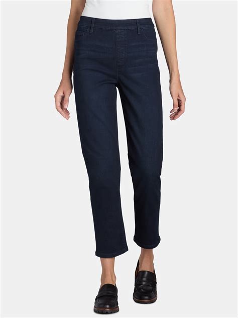 Time and Tru Women's High Rise Straight Leg Jeggings, 27.5” Inseam ...