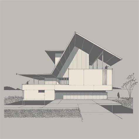 Le Corbusier's Gris Colors Palette for Modern House Rendering