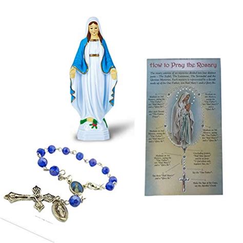 Holly Lines Our Lady Of Grace Catholic Rosary And Statue | Desertcart INDIA