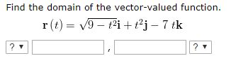 Image result for Vector Valued Function Domain Calculator