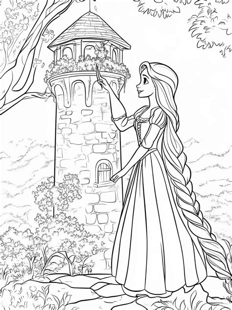 Rapunzel Pictures Coloring Pages