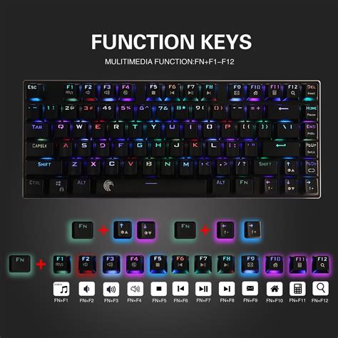HUOJI HUO JI E-Yooso Z-88 RGB Mechanical Gaming Keyboard, India | Ubuy