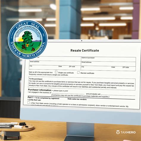 Get a North Dakota Resale Certificate Online | TaxHero