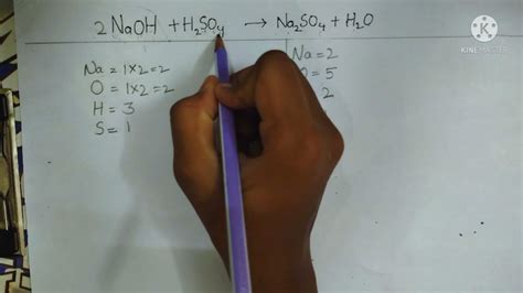 How to balance the chemical equation NaOH+H2SO4=Na2SO4+H2O - YouTube