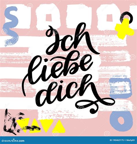 Ich Liebe Dich. Declaration of Love in German. Romantic Handwritten ...