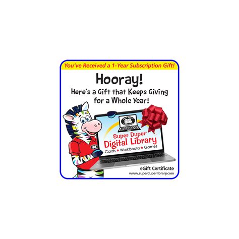 Super Duper Publications Digital Library eGift Card