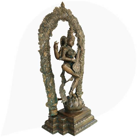 brass idol, hindu god statue, pooja murti, home temple decor, spiritual ...