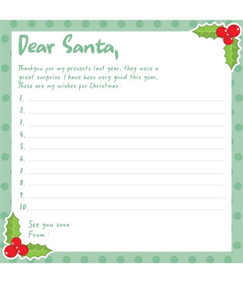 Get Your Free Printable Santa List Today! - Printables for Everyone