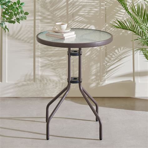 Buy Fullerton Glass Top End Table - Brown from Home Centre at just INR ...