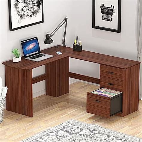 SHW 51 x 59 Inches L-Shaped Home Office Wood Corner India | Ubuy