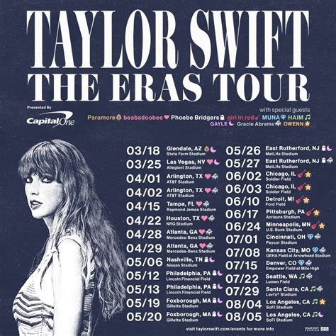 Taylor Swift announces US dates for 'The Eras Tour' 2023