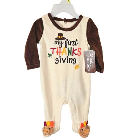 Baby Boy Thanksgiving Outfit Personalized Baby's First Thanksgiving