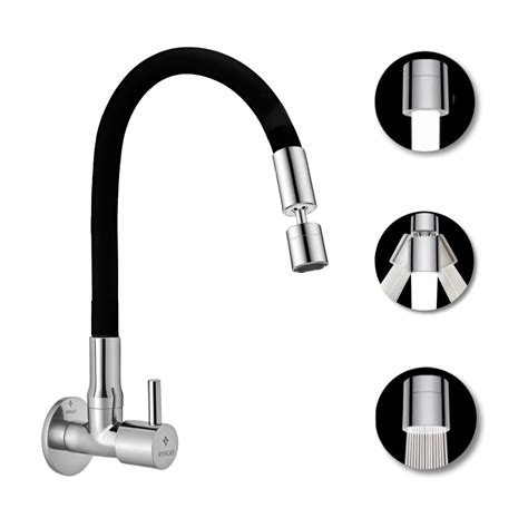 ENICET Dual Flow Sink Tap with Flexible Spout, 360 Rotating Swivel Swi ...