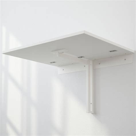 NORBERG wall-mounted drop-leaf table, white, 74x60 cm (291/8x235/8") - IKEA