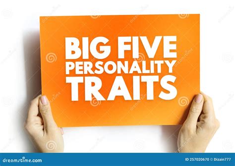 The Big Five Personality Traits - Suggested Taxonomy, or Grouping, for ...
