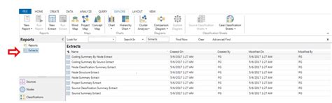 Results summarisation using reports and extracts in Nvivo