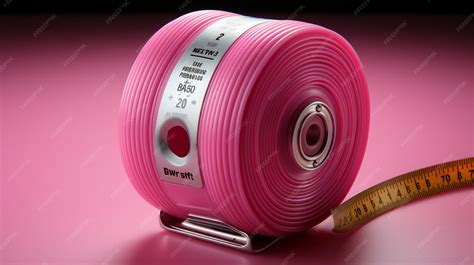 Premium Photo | Pink measuring tape isolated on white background ...