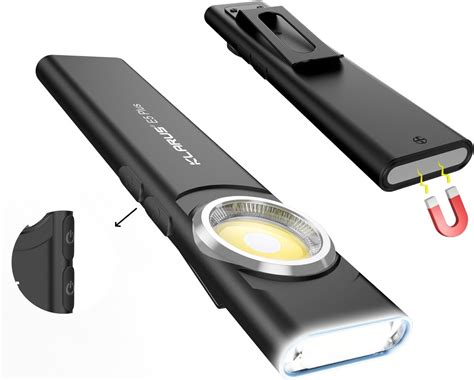 KLARUS E5 Plus Ultra-Slim Dual Switch Triple-Light EDC Flashlight Torch ...