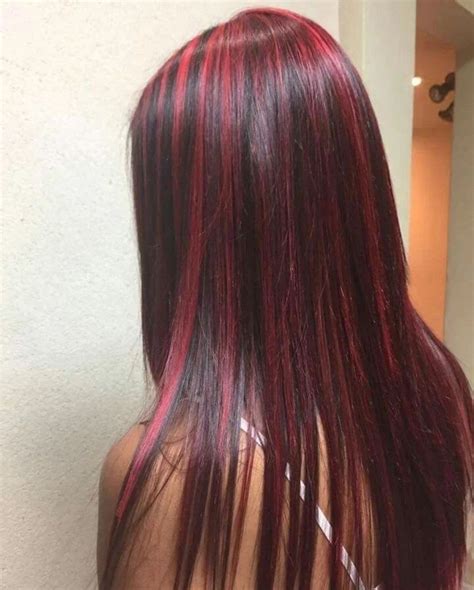 Not mine | Wine hair, Hair streaks, Red hair streaks
