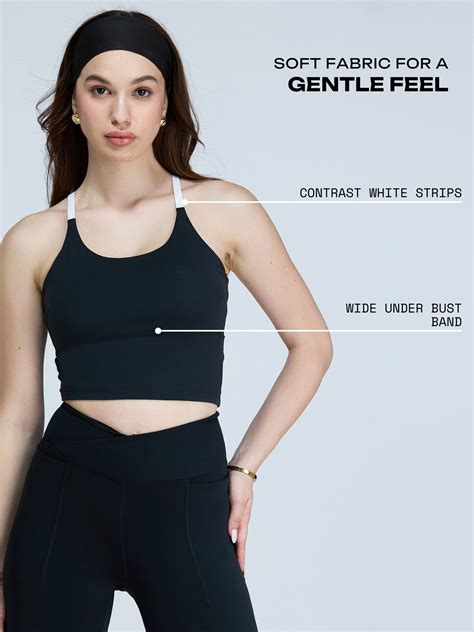 Black Cross Back Sports Bra | Soft, Supportive & Sleek – Cava – CAVA ...