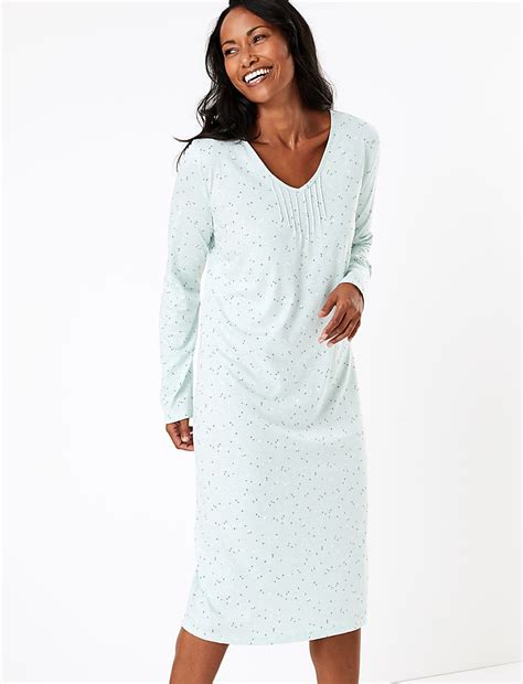 Buy Cool Comfort™ Cotton Modal Spot Print Nightdress at Marks & Spencer