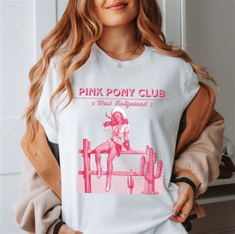 Pink Pony Club T-shirt Chappell Roan Apparel West Hollywood Tee Pinup ...