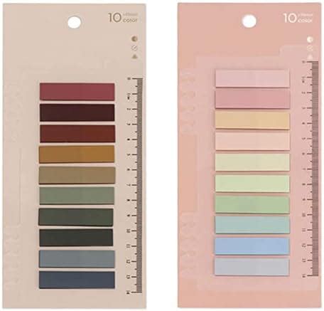 deziine 2 Sheets Index Sticky Tabs 400 Pcs Book Tabs Colorful Sticky ...