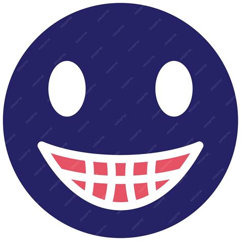 Premium Vector | Beaming face with smiling eyes vector icon illustration of emoji iconset