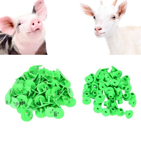 Buy Pig Round Ear Tag, 001-100 Numbers Livestock Ear Tag Convenient ...