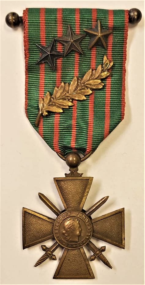 CROIX DE GUERRE 1914 - 1918 - THE CROSS OF WAR WITH PALM BLADE AND ...