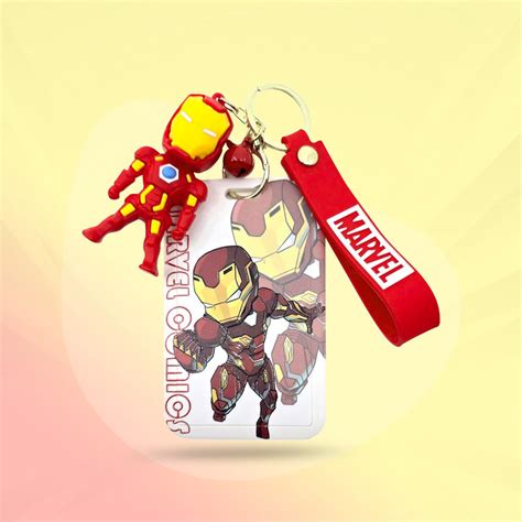 Superhero Iron Man Key Chains | Cute 3D PVC Key Ring for Bags, Toys