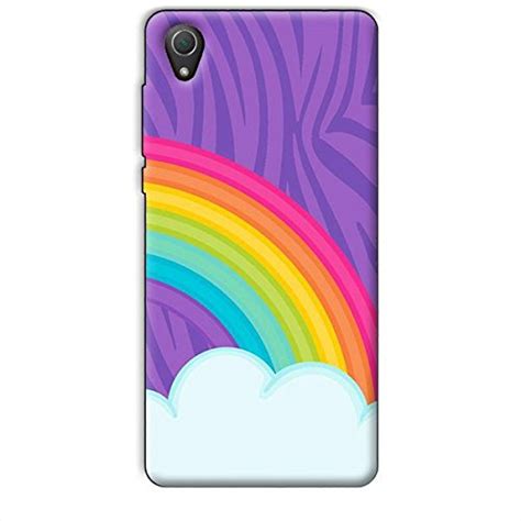 Colorful Rainbow Design Hard Back Case Cover for Intex Aqua Power Plus ...
