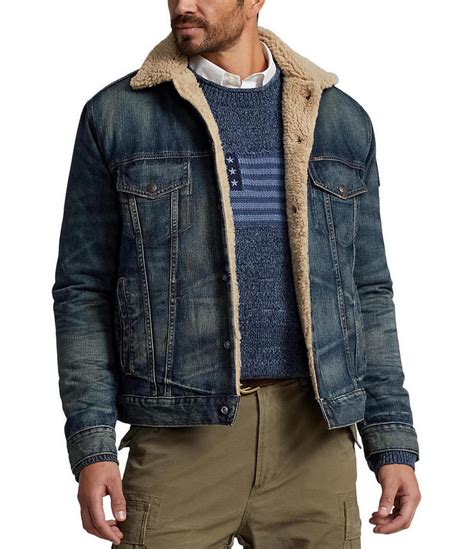 Polo Ralph Lauren Big & Tall Fleece Lined Trucker Jacket | Dillard's