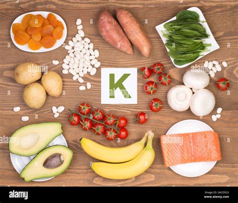 Food sources of potassium Stock Photo - Alamy