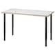 LAGKAPTEN / OLOV desk, white anthracite/black, 120x60 cm (471/4x235/8 ...
