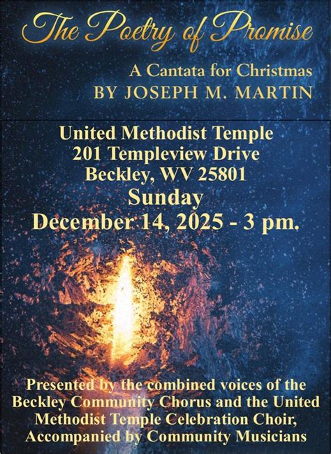The Poetry of Promise , United Methodist Temple, Beckley, 14 December ...